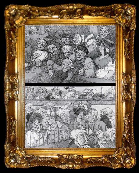 framed  Thomas Rowlandson Tragedy in London Comedy in the country, ta009-2